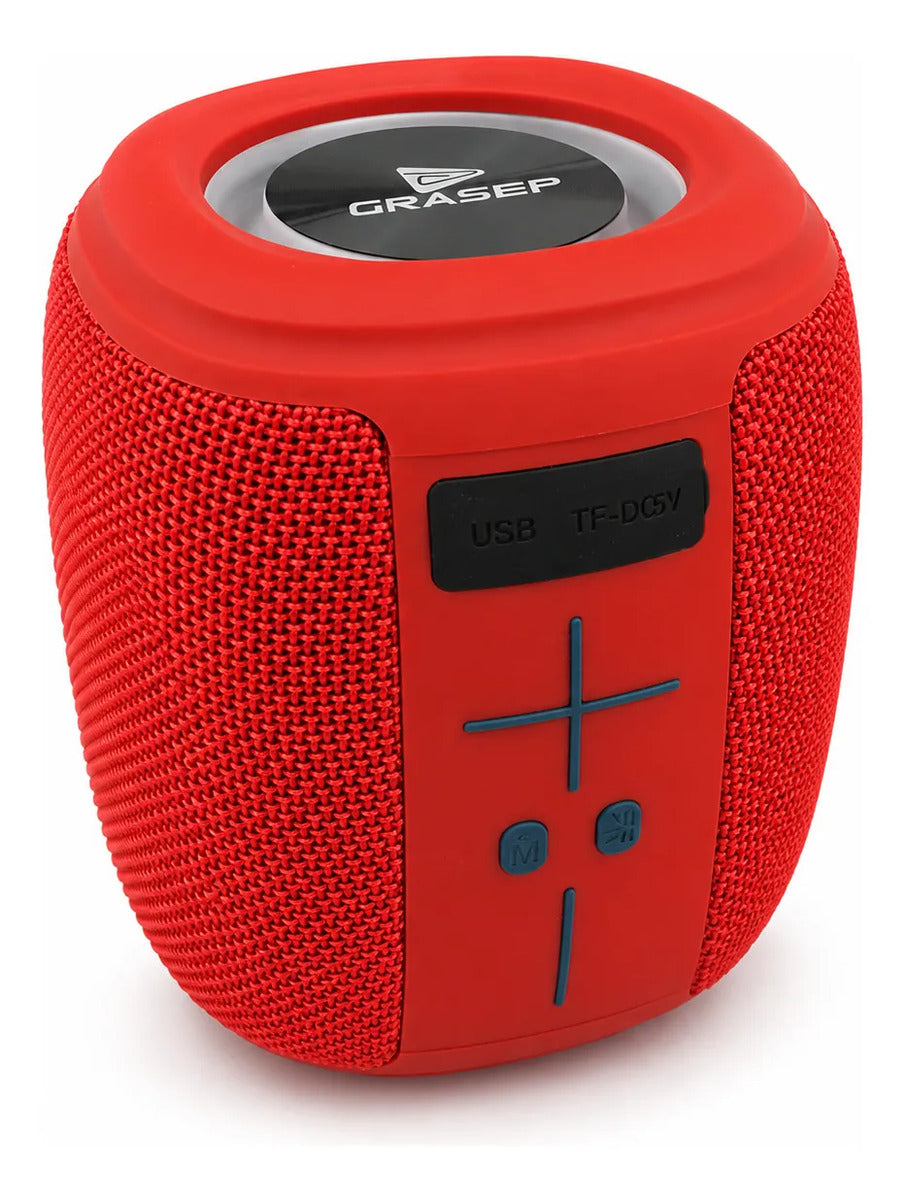 Caixa de Som Bluetooth Portátil RGB 8W com Bateria Recarregável Grasep D-G886