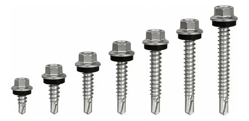 Parafuso Autobrocante Hard SS Cap Cabeça Inox PB 12 TCP3 EPDM Ecoseal – 100 Peças – foto 4