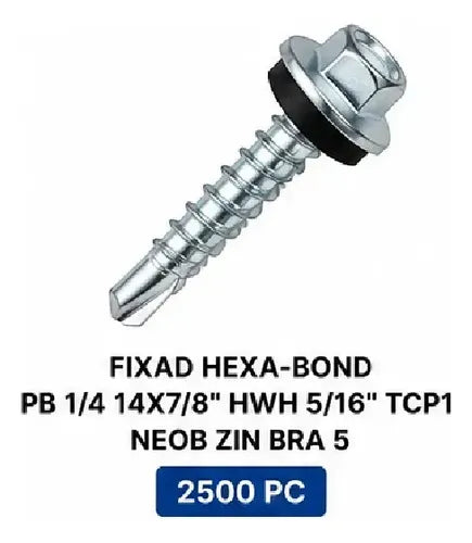Parafuso Autobrocante Hard Hexa-Bond PB 12 TCP3 Arruela Neobond Zincado – 2500 Peças – foto 2