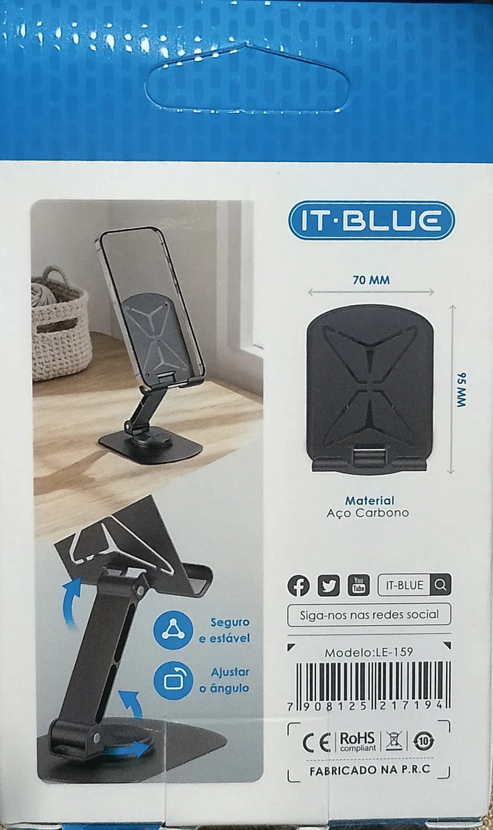 Suporte de Mesa Universal Ajustável para Celular em Aço It-Blue LE-159