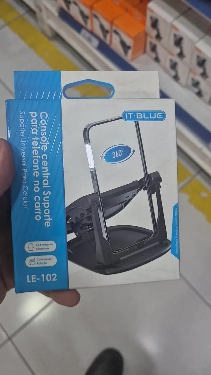 Suporte Veicular para Celular Preto de Fácil Instalação It-Blue Lelong LE-102