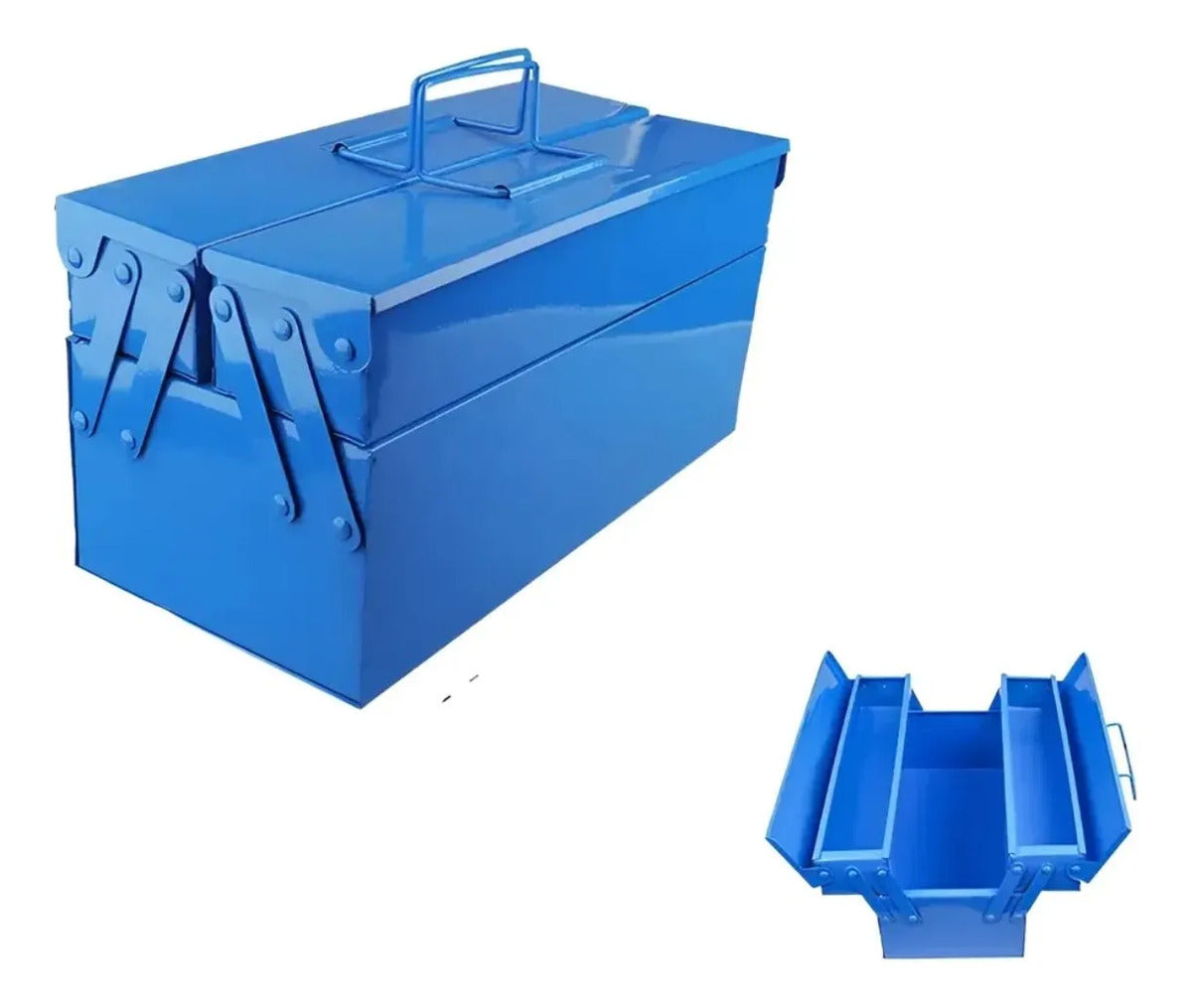Caixa Organizadora Multiuso Metálica Azul Luatek LWJ-1972