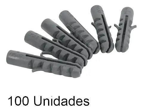 Kit Bucha 8 mm com Anel e Aba Plástica com 100 Peças Bomvink BOM-5308