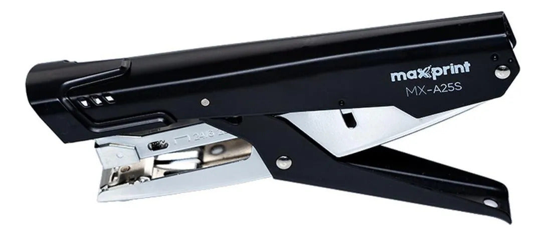 Grampeador Semiautomático de Metal 25 Folhas 26/6 e 24/6 Max Print MXA25S