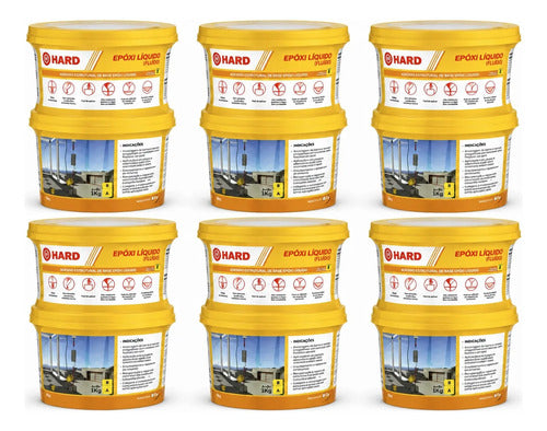 Adesivo Epóxi Pastoso Hard Estrutural – Caixa 6 × 1 kg – foto 1