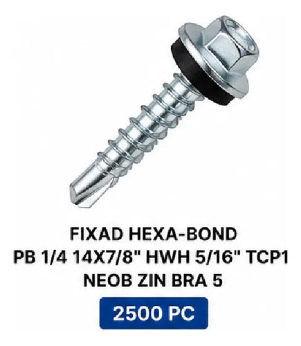 Parafuso Hard Hexa-bond 14x7/8 Tcp1 Neob Zin – 2500 Peças – foto 2