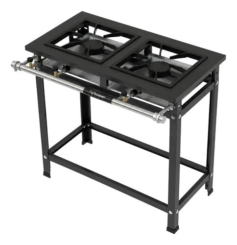 Fogão Industrial 2 Bocas Qs Qg A.p P7 Pintado Fast Gourmet