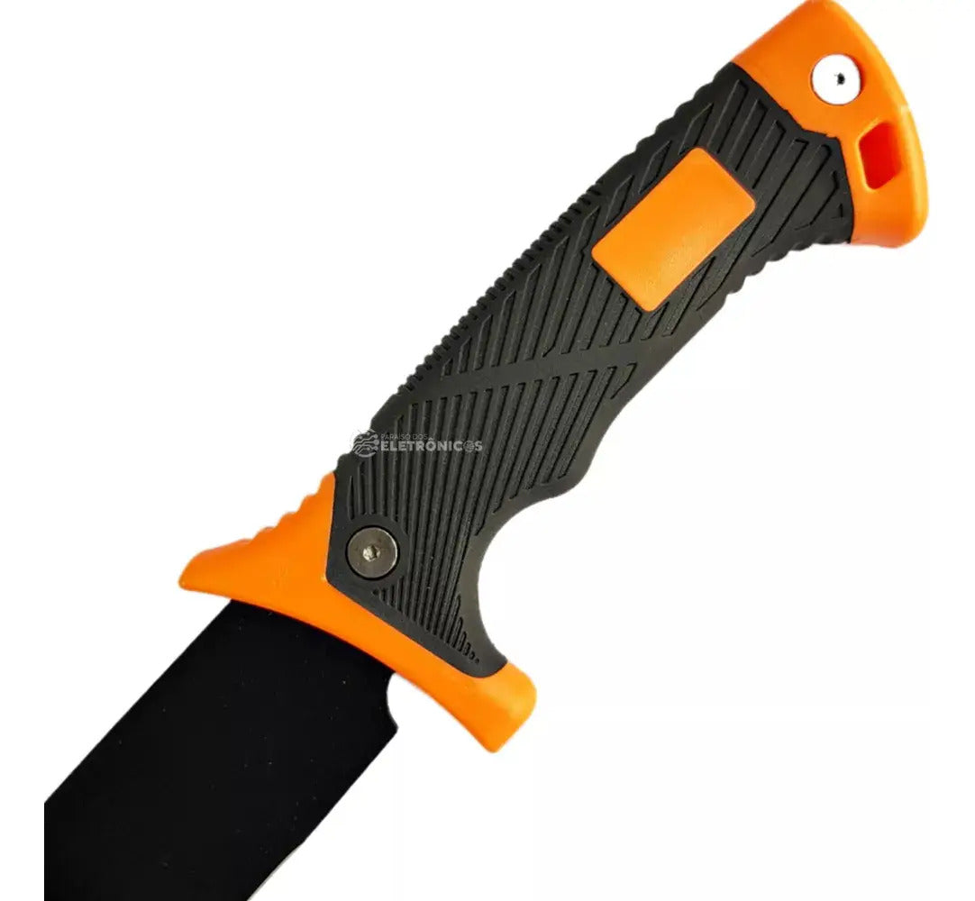 Facão Para Pesca e Caça em Aço Inoxidável 53 cm com Bainha Camping e Trilha Luatek SLK-K38