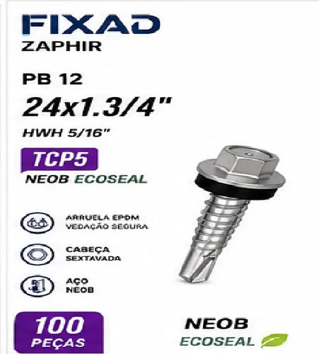 Parafuso Hard Zaphir Pb 24x1.3/4 Tcp5 Neob Ecoseal – 100 Peças – foto 3