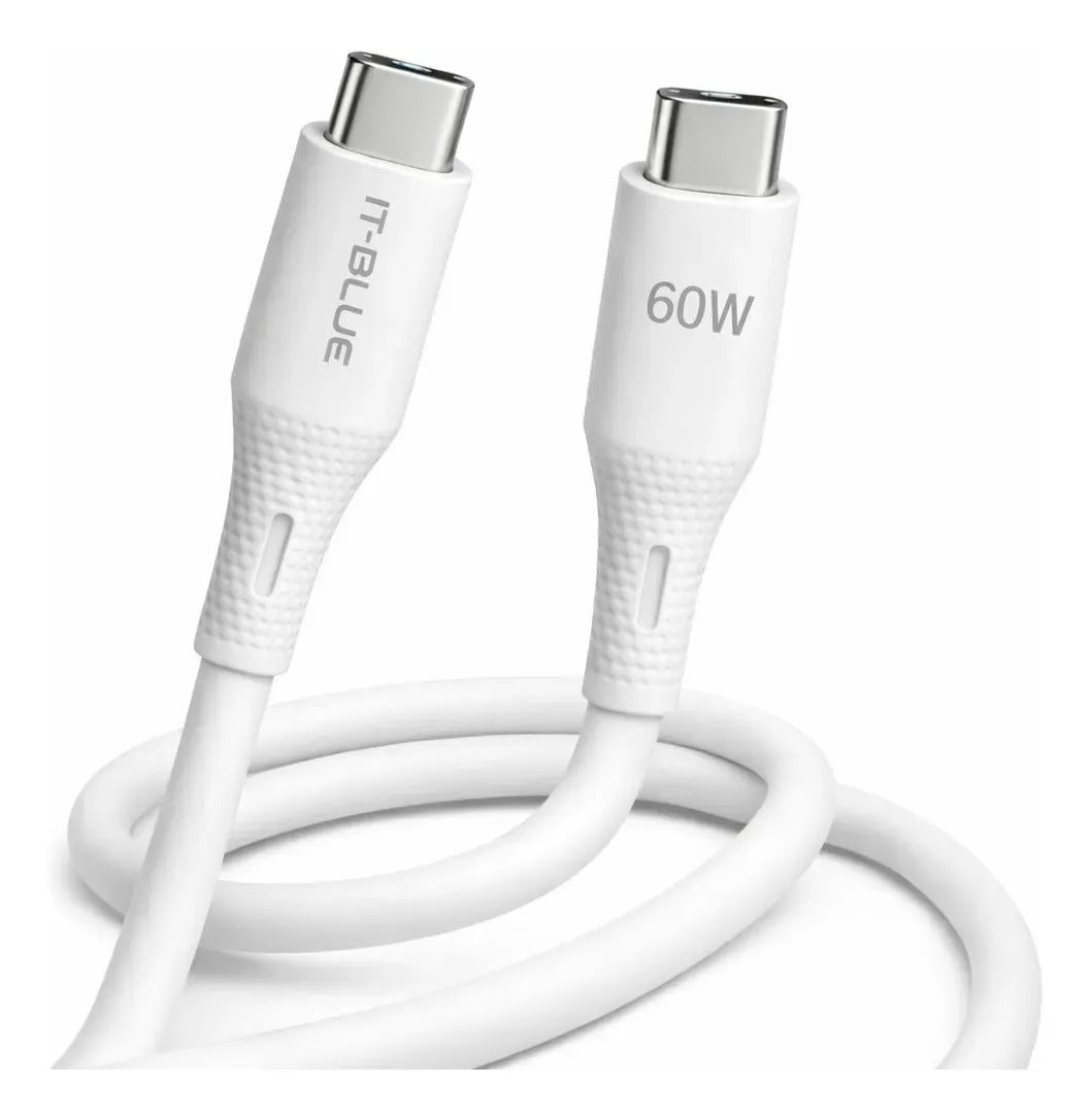 Cabo de Dados USB-C para USB-C 1 Metro 20V 3A 60W It-Blue LE-886