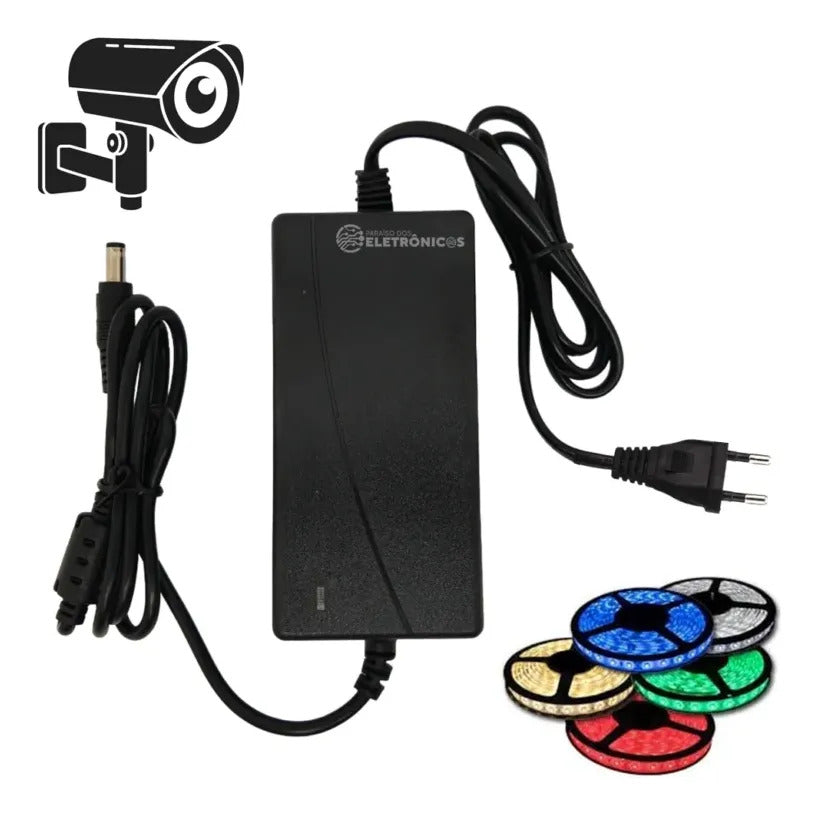 Fonte de Alimentação 12V com Plugue P4 5.5 x 2.1 mm Aitek SIGMA-F512