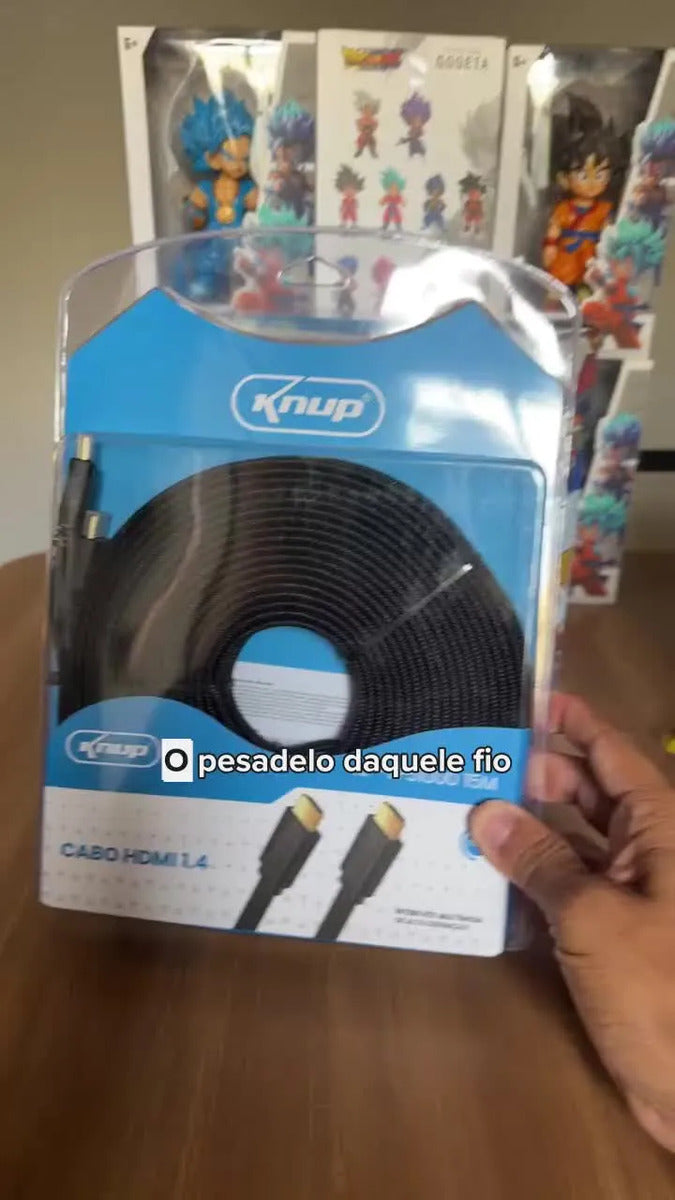 Cabo HDMI para HDMI Versão 1.4 com 15 Metros Full HD 1080p Knup KP-YP51000