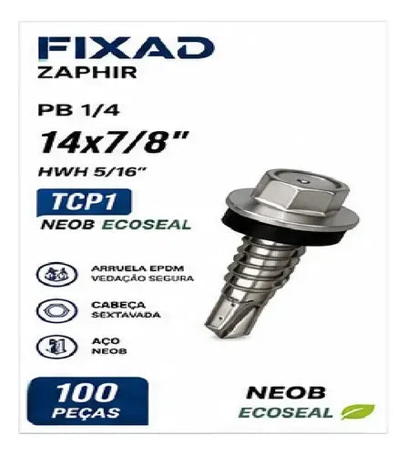 Parafuso Hard Zaphir Pb 14x7/8 Tcp1 Neob Ecoseal – 100 Peças – foto 2