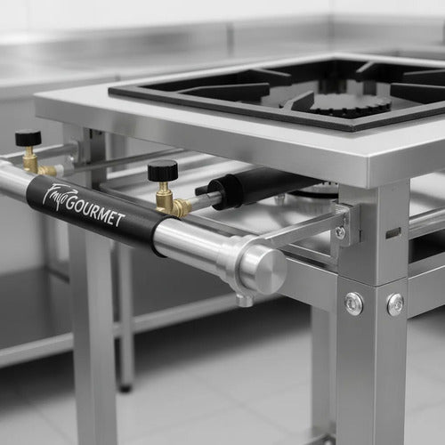 Fogão Industrial 1 Boca Qs A.p. P7 Inox Fast Gourmet