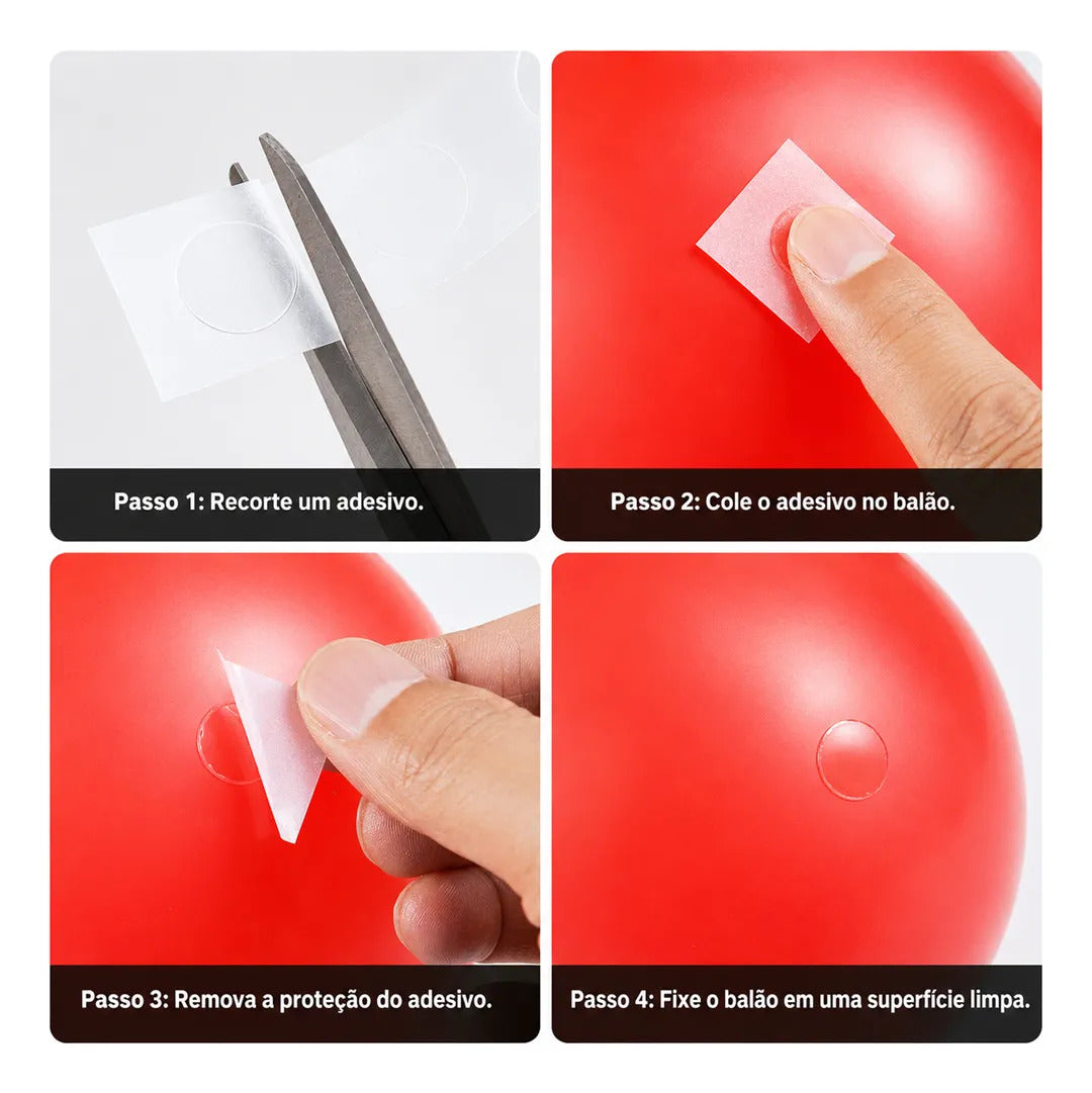 Fita de Cola Dupla Face em Pontos Transparente 60 Peças 1x1 cm Bomvink BOM-1369