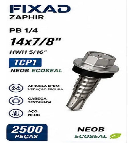 Parafuso Hard Zaphir Pb 14x7/8 Tcp1 Neob Ecoseal – 2500 Peças – foto 2