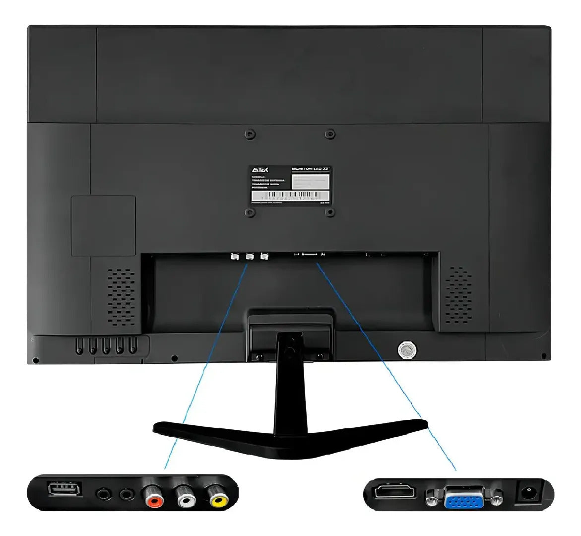 Monitor LED 22 Polegadas Full HD 60Hz 5ms com Entradas HDMI e VGA Aitek SIGMA-M2210A