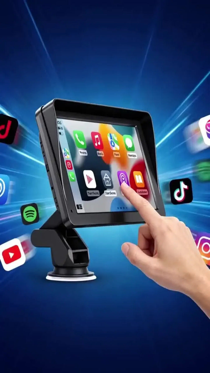 Central Multimídia Automotiva Portátil 7 Polegadas Touch Wireless Bluetooth 5.0 12V Torquehammer VPL-1017