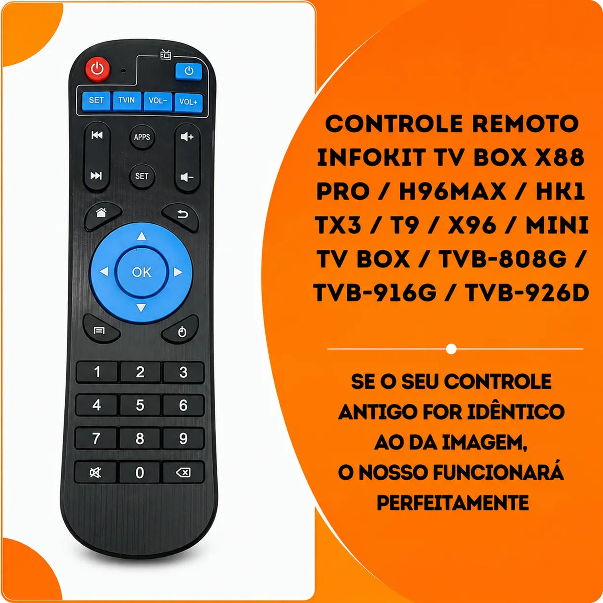 Controle Remoto Compatível com TV Box Infokit Lelong LE-7225