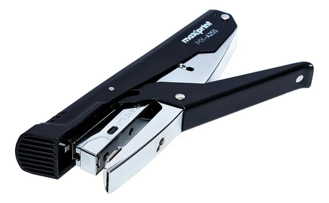 Grampeador Semiautomático de Metal 25 Folhas 26/6 e 24/6 Max Print MXA25S