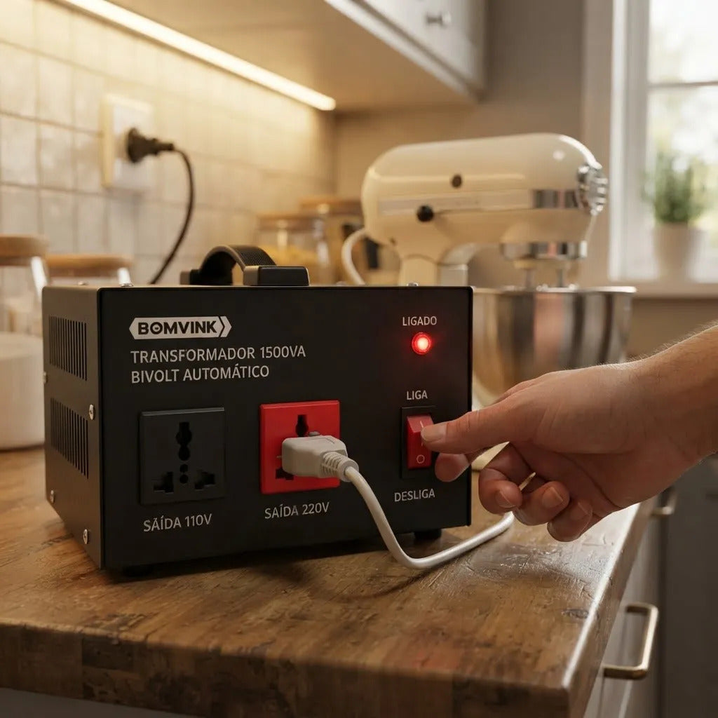 Transformador Bivolt 1500VA 110V/220V Bomvink BOM-9302