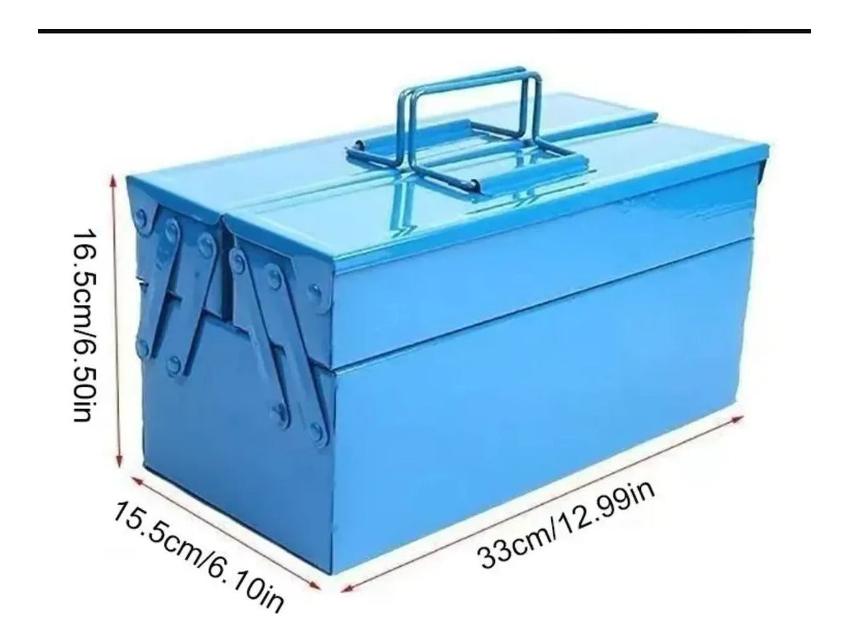 Caixa Organizadora Multiuso Metálica Azul Luatek LWJ-1972