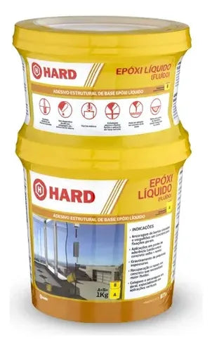 Cola Adesivo Estrutural Epóxi A+b Líquido 1kg Hard – 6 Unidades – foto 4