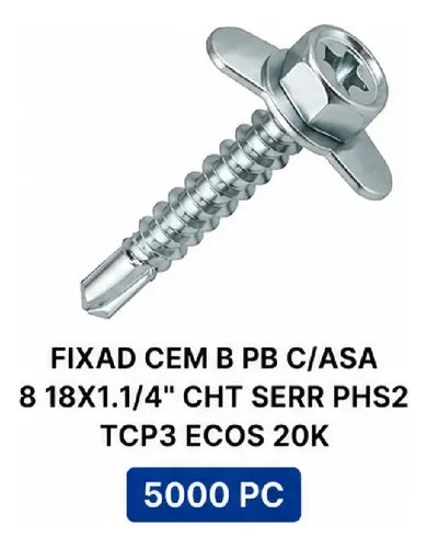 Parafuso Hard Cem B 18x1.1/4 C/asa T3 Ecos5 20k – 5000 Peças – foto 3