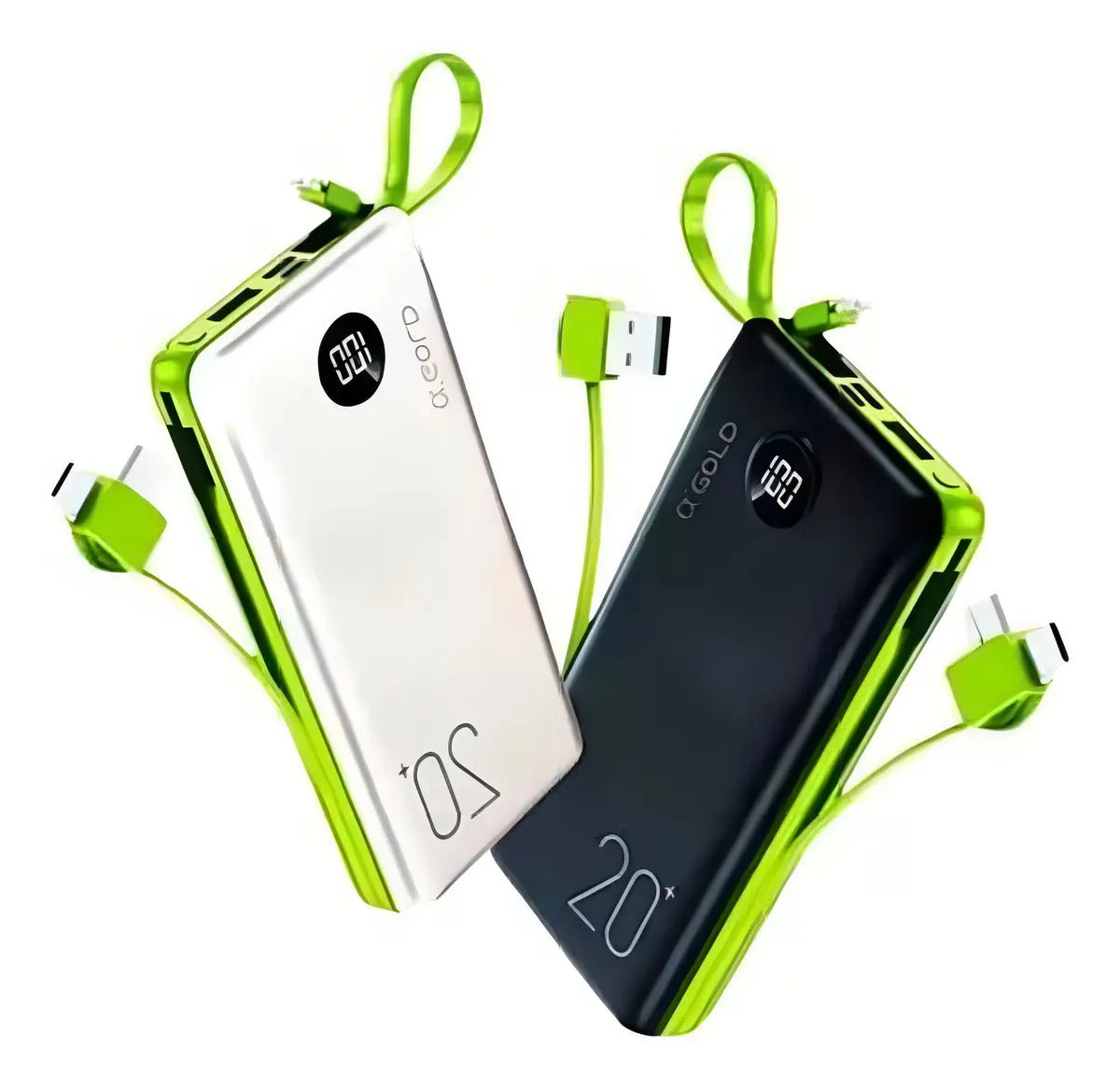 Carregador Portátil Power Bank 20000mAh 3.1A com Cabos Integrados Espada BTE-02E1