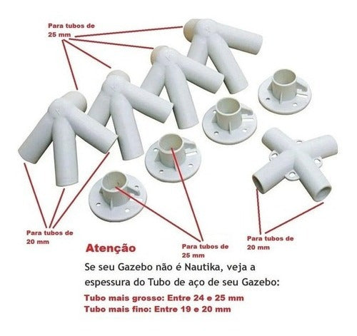 Kit De Conexoes Para Gazebo Tenda 9 Peças Ntk