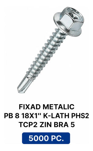 Parafuso Hard Fixad Metallic 18x1 K-lath Phs2 Tcp2 – 5000 Peças – foto 3