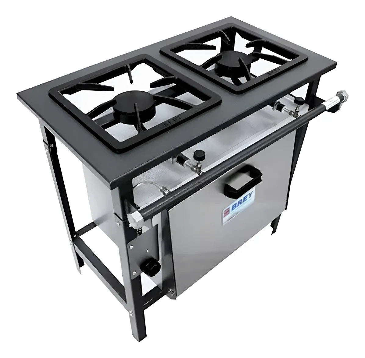 Fogão Alta Pressão Restaurante 2 Bocas Ferro Fundido Forno