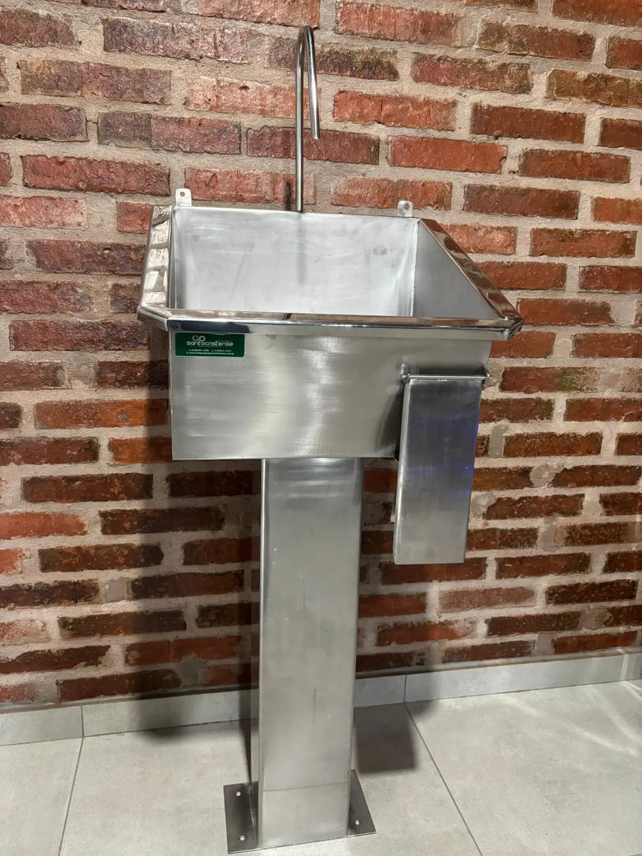 Lavador de Mãos Individual Inox 304 com Pedestal