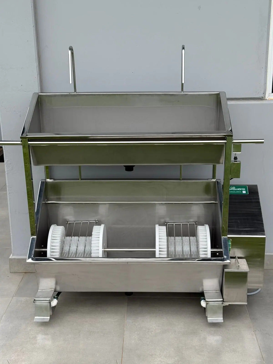Lavador de Botas e Mãos Acoplado Automático Duplo Inox 304
