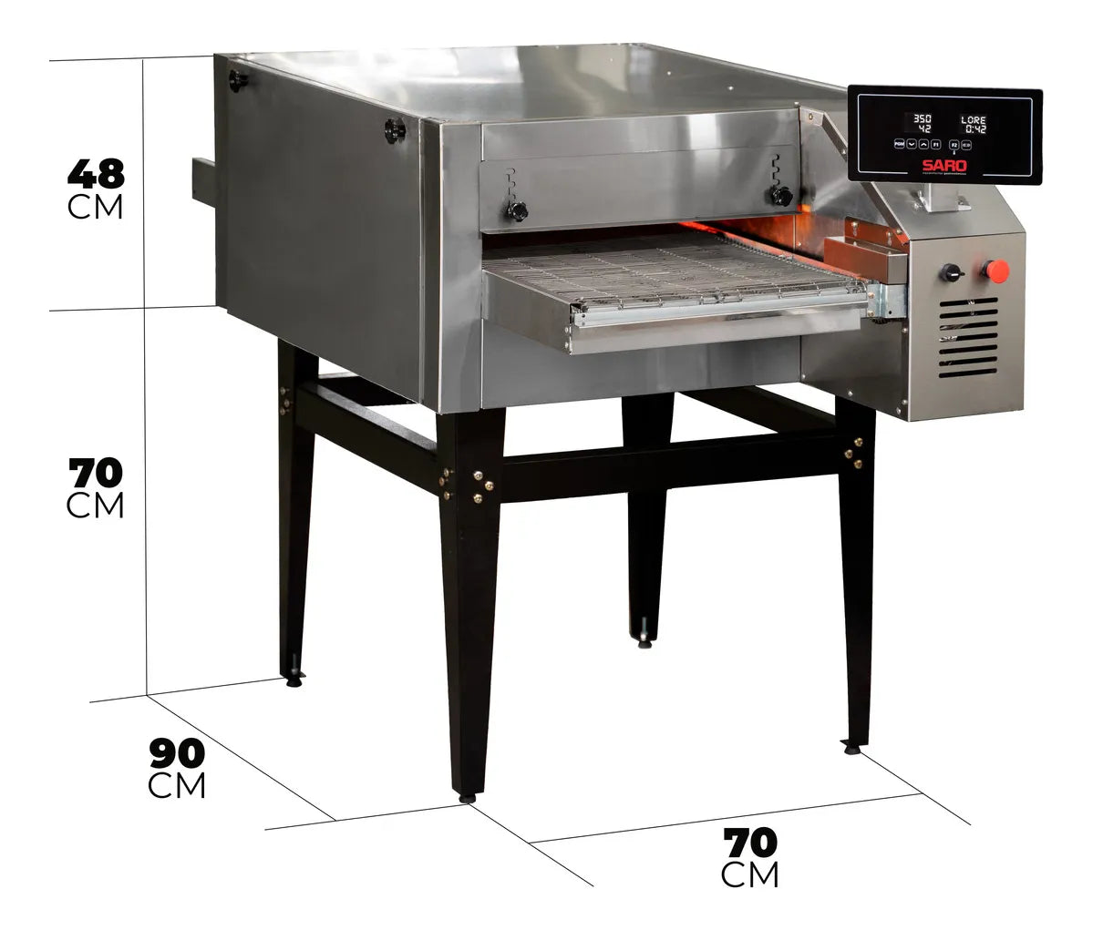 Assador Industrial esteira pizzas 50cm Elétrico Trifásico 220V