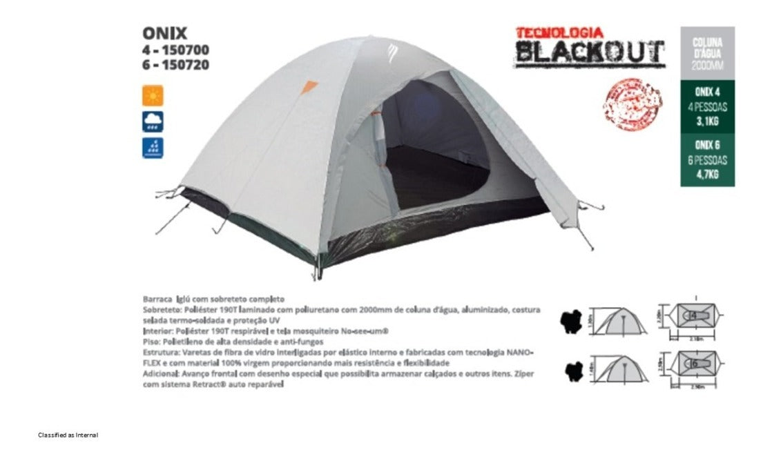 Barraca De Camping Iglu Com Sobreteto Onix 4 Pessoas