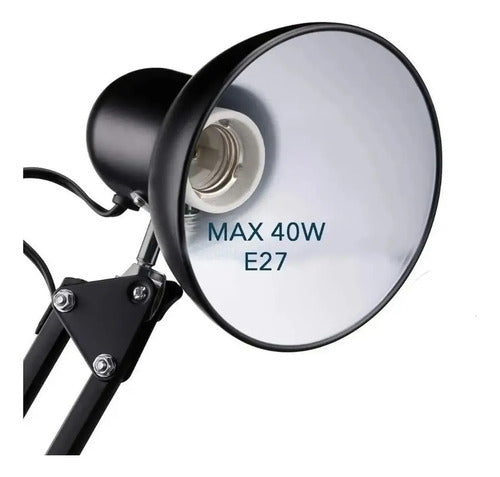 Luminária de Mesa Articulada com Conexão E27 40W Luatek LK-779