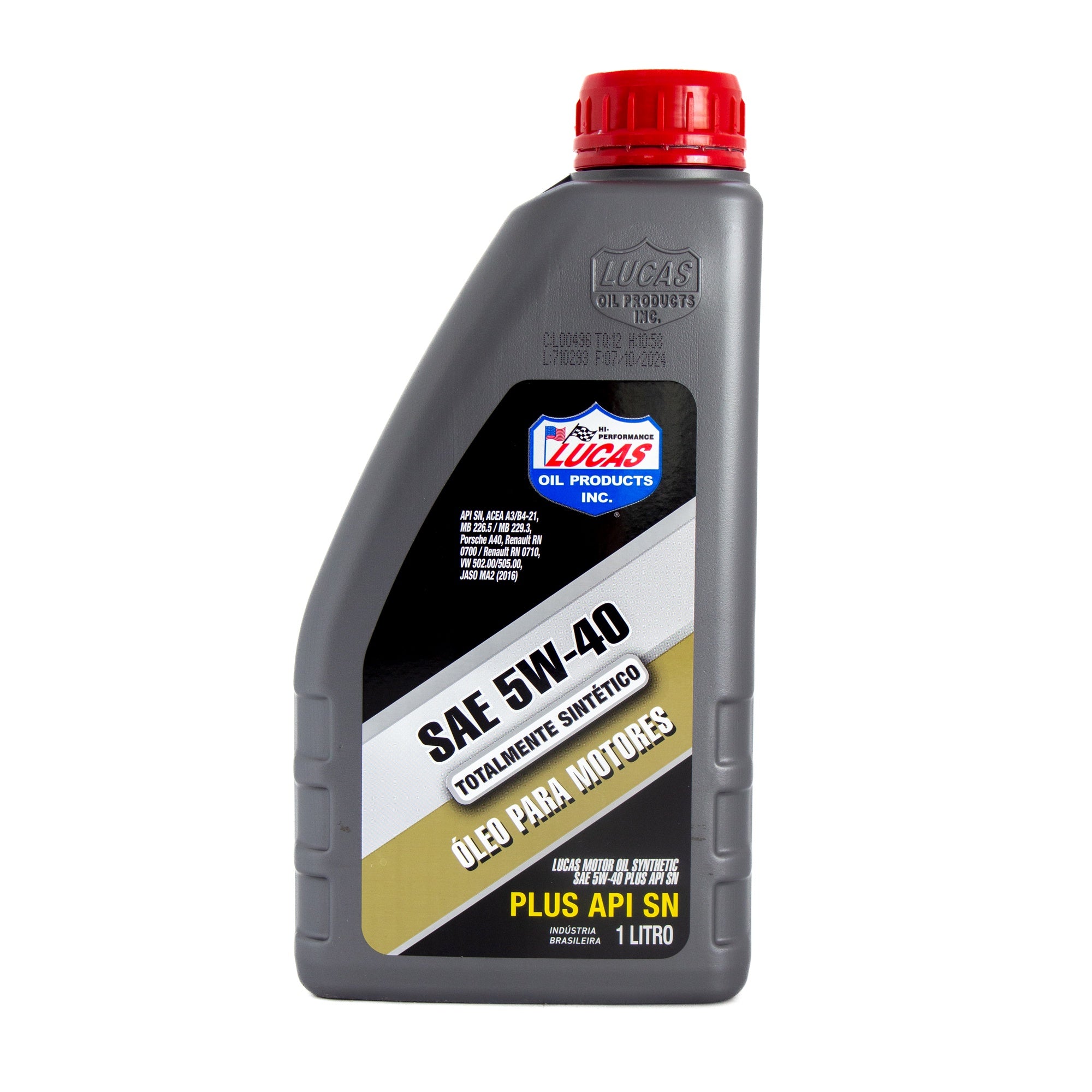 kit 4 Óleo Lubrificante De Motor Sintético Sae 5w40 Api Sn +