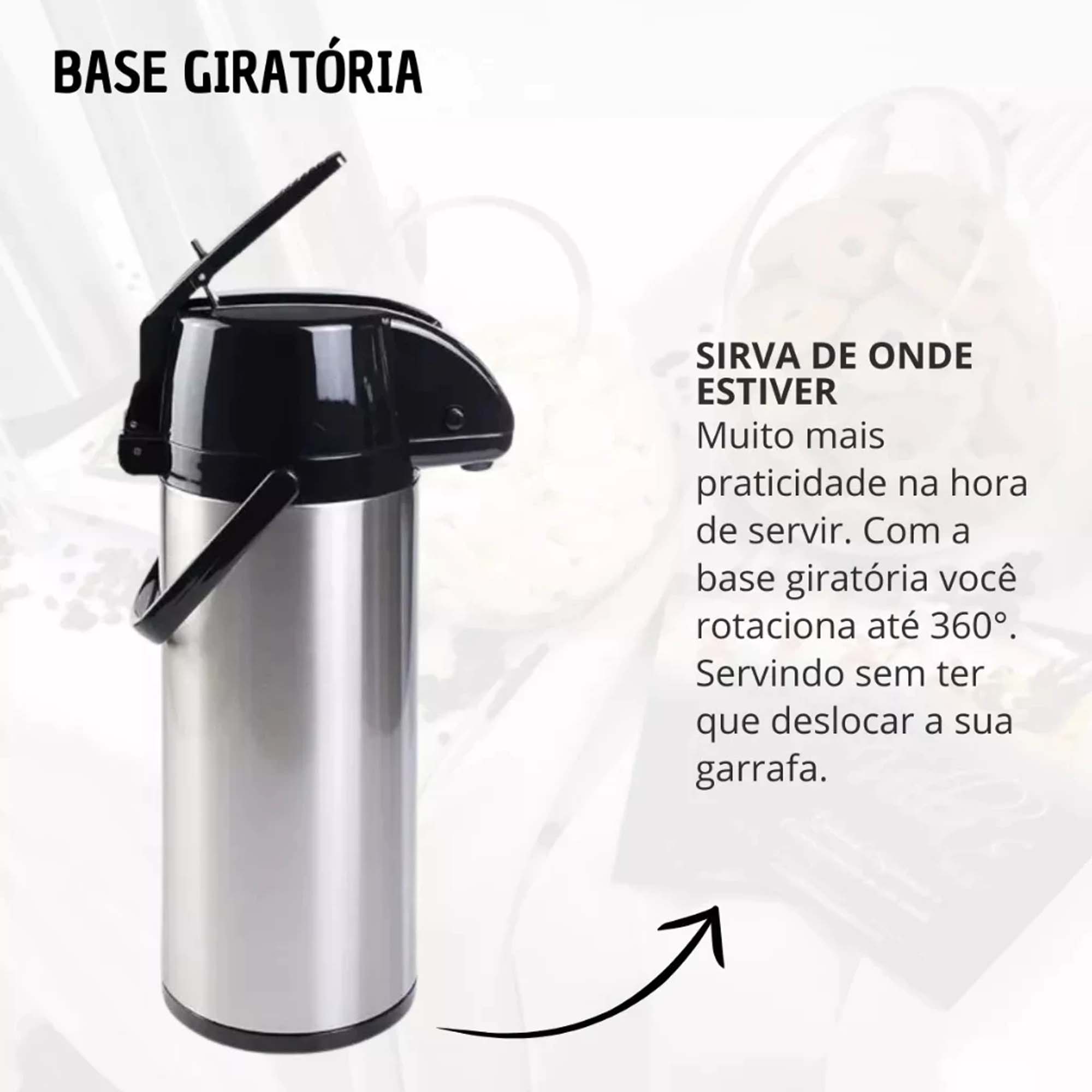 Garrafa Térmica Inox 2,5 Litros Exclusiva Café Soprano