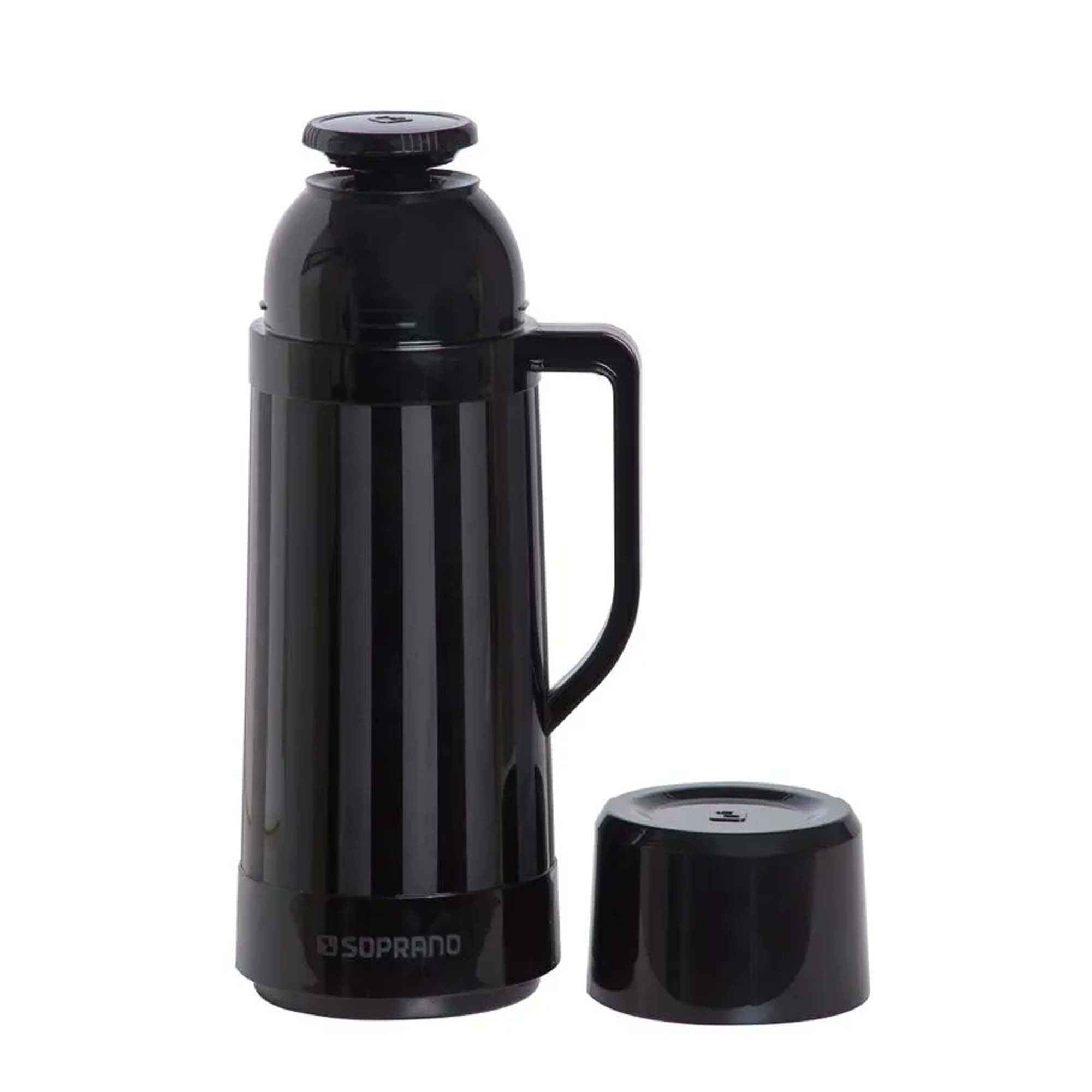 GARRAFA TERMICA TOPAZIO 1L PRETO SOPRANO