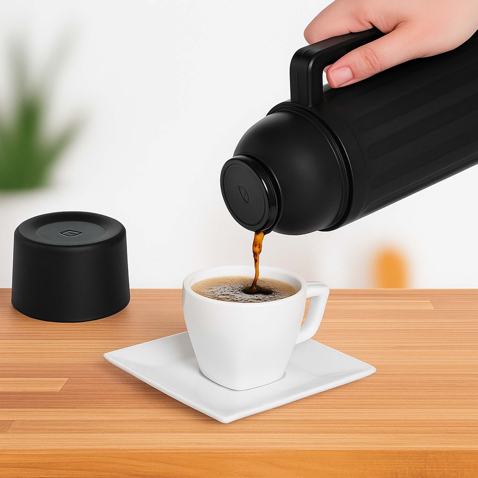 GARRAFA TERMICA TOPAZIO 1L PRETO SOPRANO