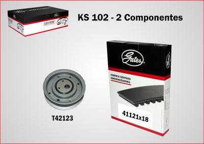 Kit Sincronizadora Gates KS-102 VW Voyage/Parati/Gol/Quantum/Santana/Passat/Pointer/Saveiro/Logus/Apollo/Golf