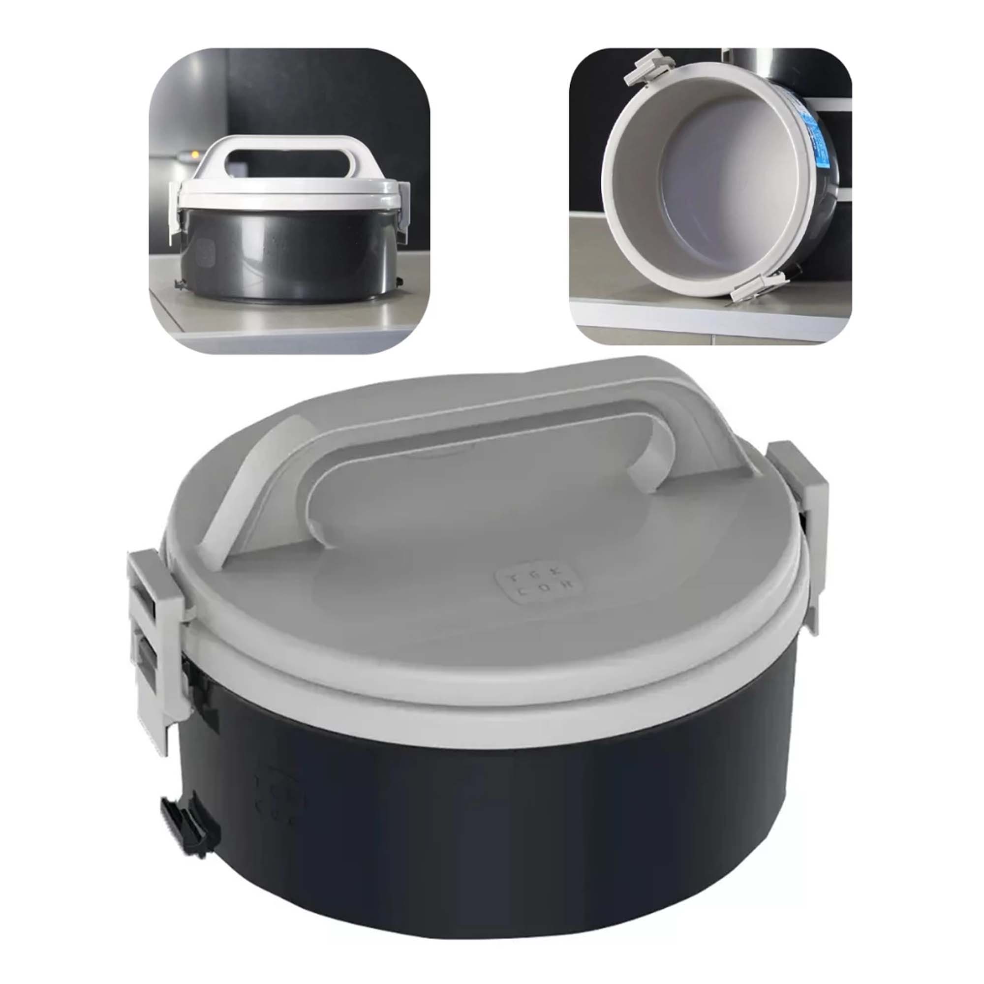 Marmita Termica Alça 1,5L Preto Soprano