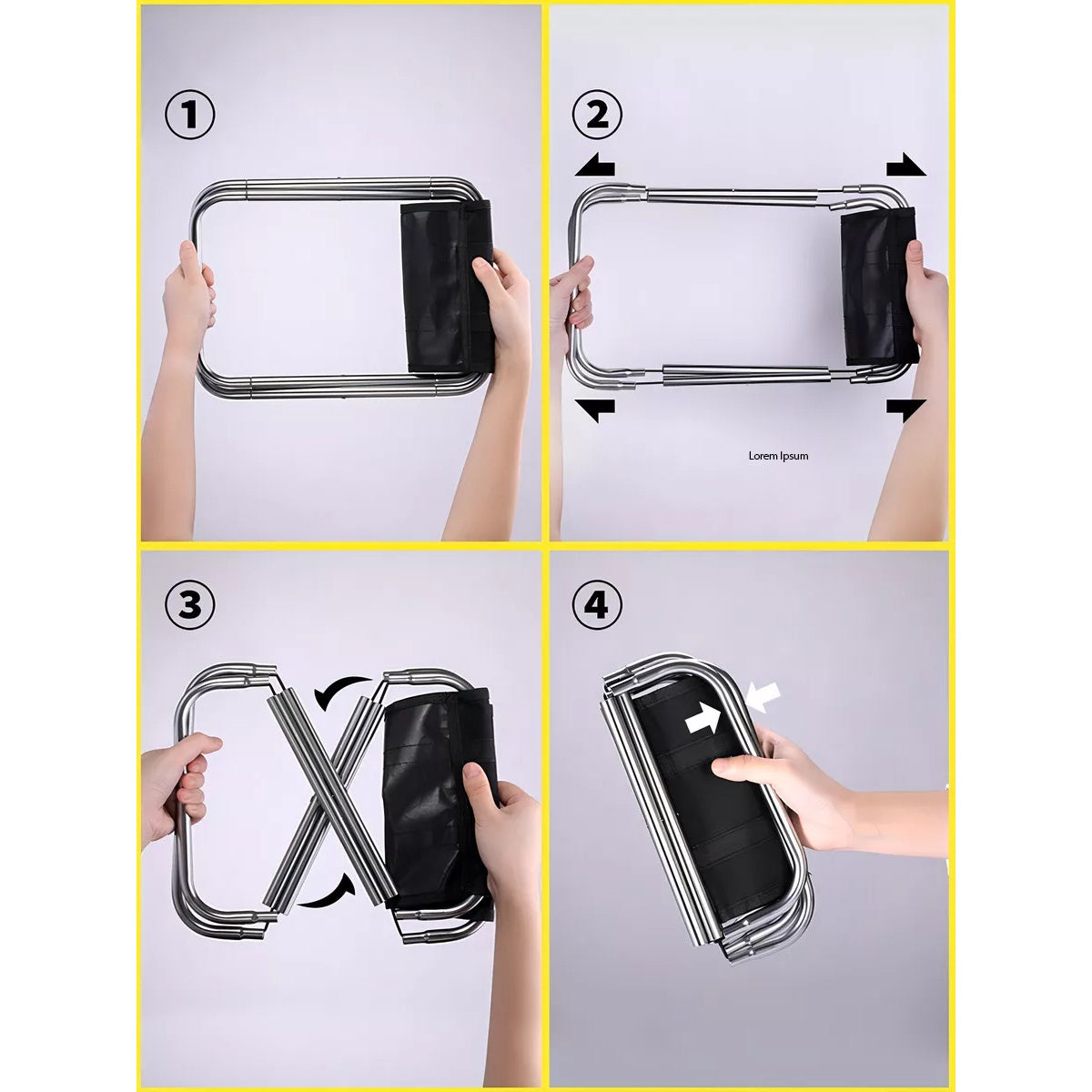 Cadeira Dobravél Portátil Para até 100kg Tomate