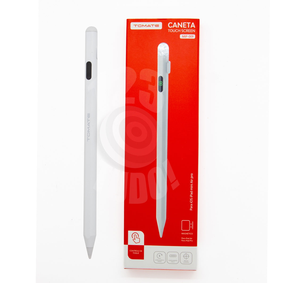 Caneta Capacitiva Com Ponta Substituivel Recarregavel