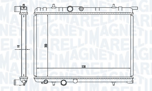 Radiador Magneti Marelli RMM1061RPE Peugeot 307/206