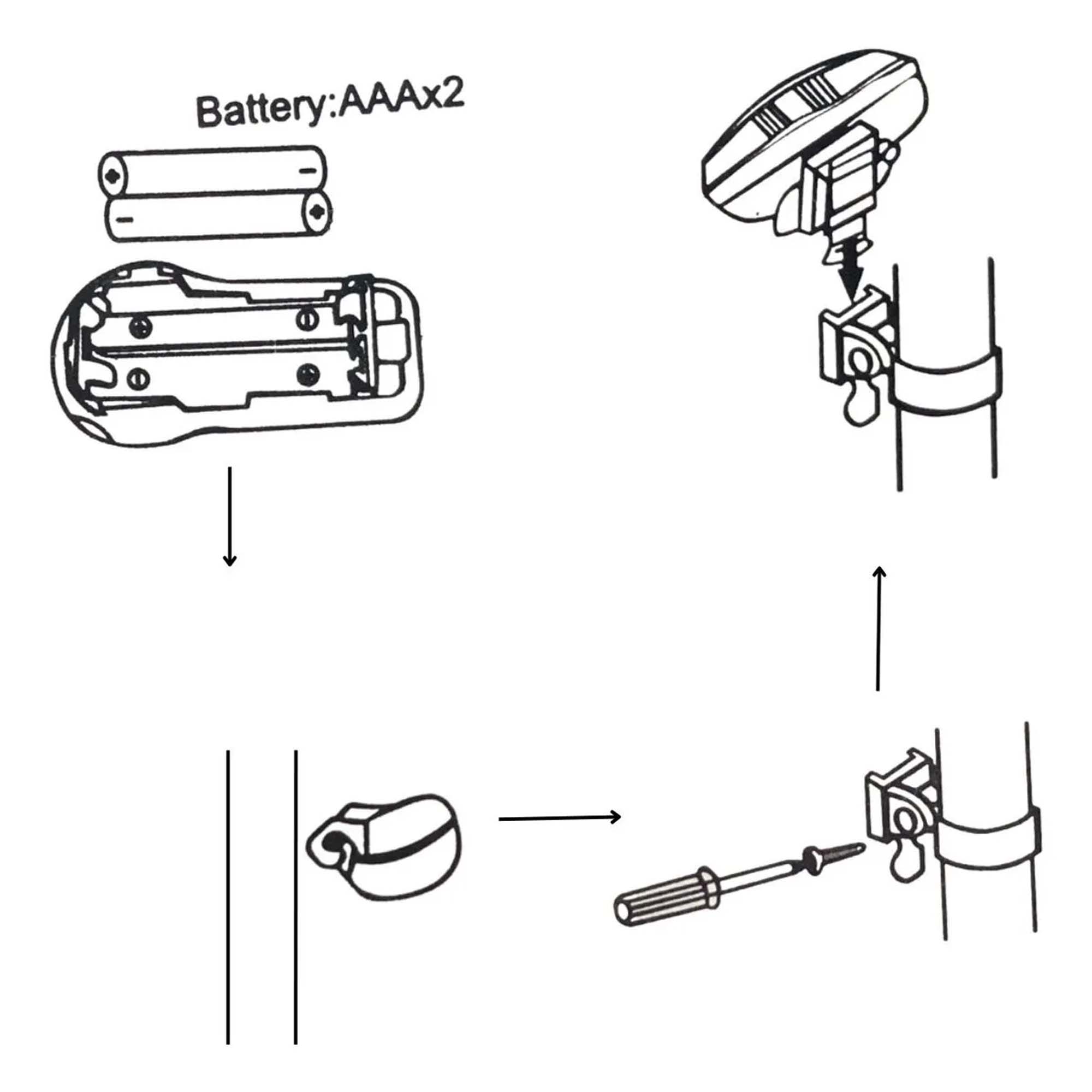 Sinalizador Bike Led Traseiro Absolute Pisca Alerta 3 Led Jy