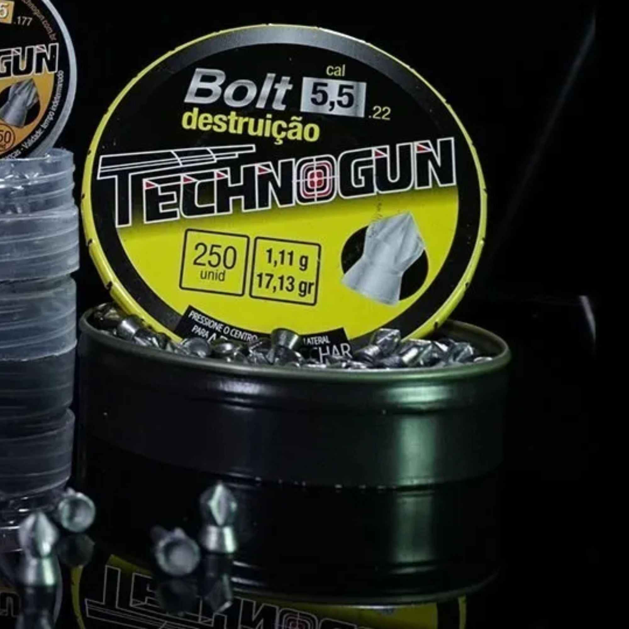 Chumbinho 5,5mm Ponta De Destruição Bolt Technogun 125un