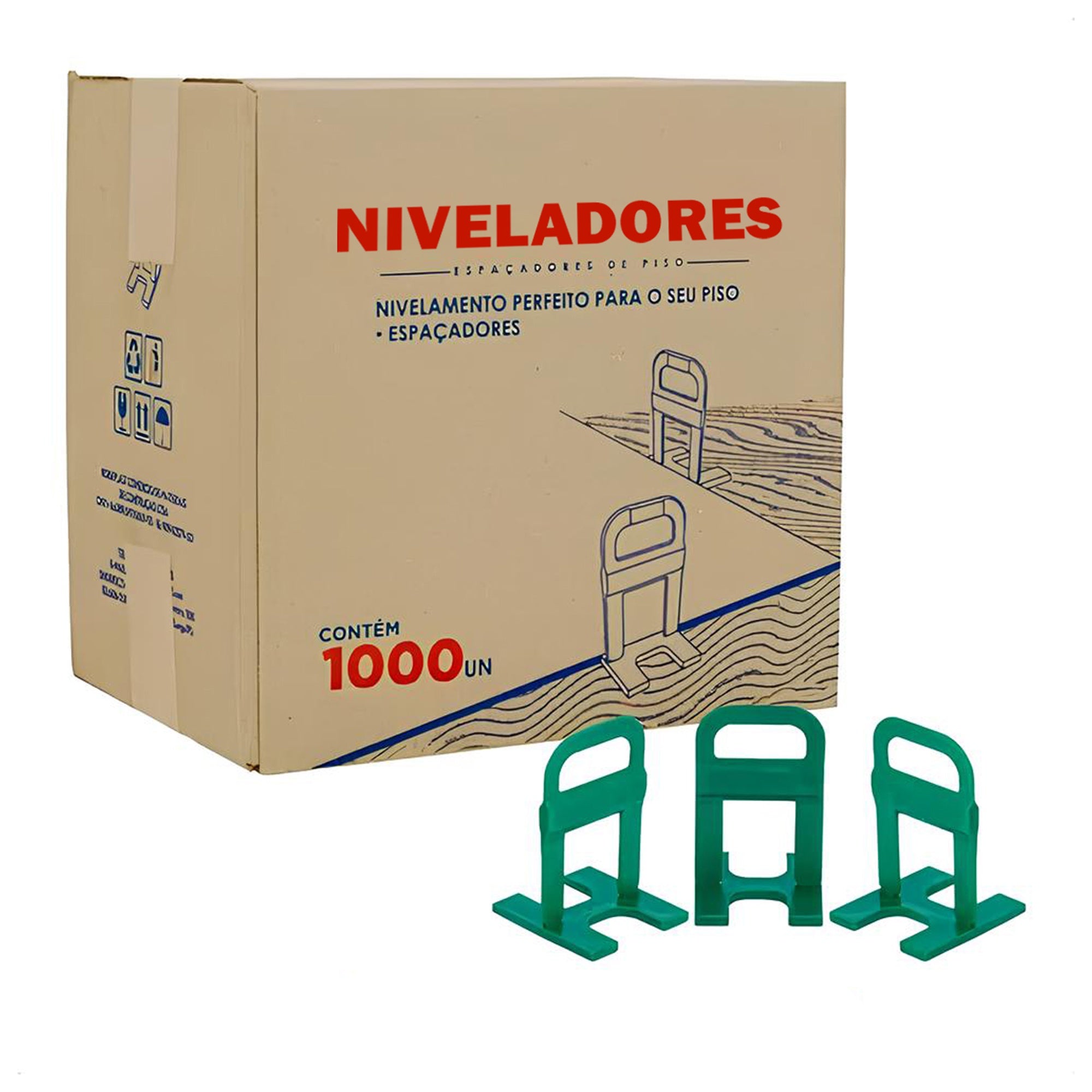 Espaçador Nivelador 1,0mm 1000un + 100un Cunhas