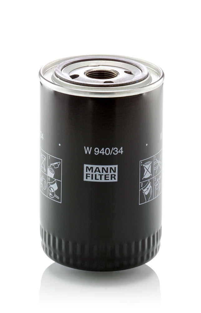 Filtro Blindado Óleo Lubrificante Mann-filter W940/34 Ford F-4000/F-350/F-250/Cargo, Case 580H